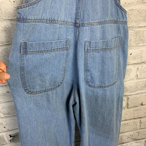 Vintage 90s Nevada Oversized Baggy Fit Carpenter Cargo Denim Overalls - Picture 7 of 9
